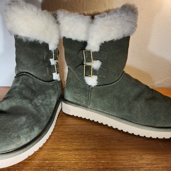 Koolaburra by UGG Green Fur Lined Winter Boots Women (8) - Picture 8 of 12